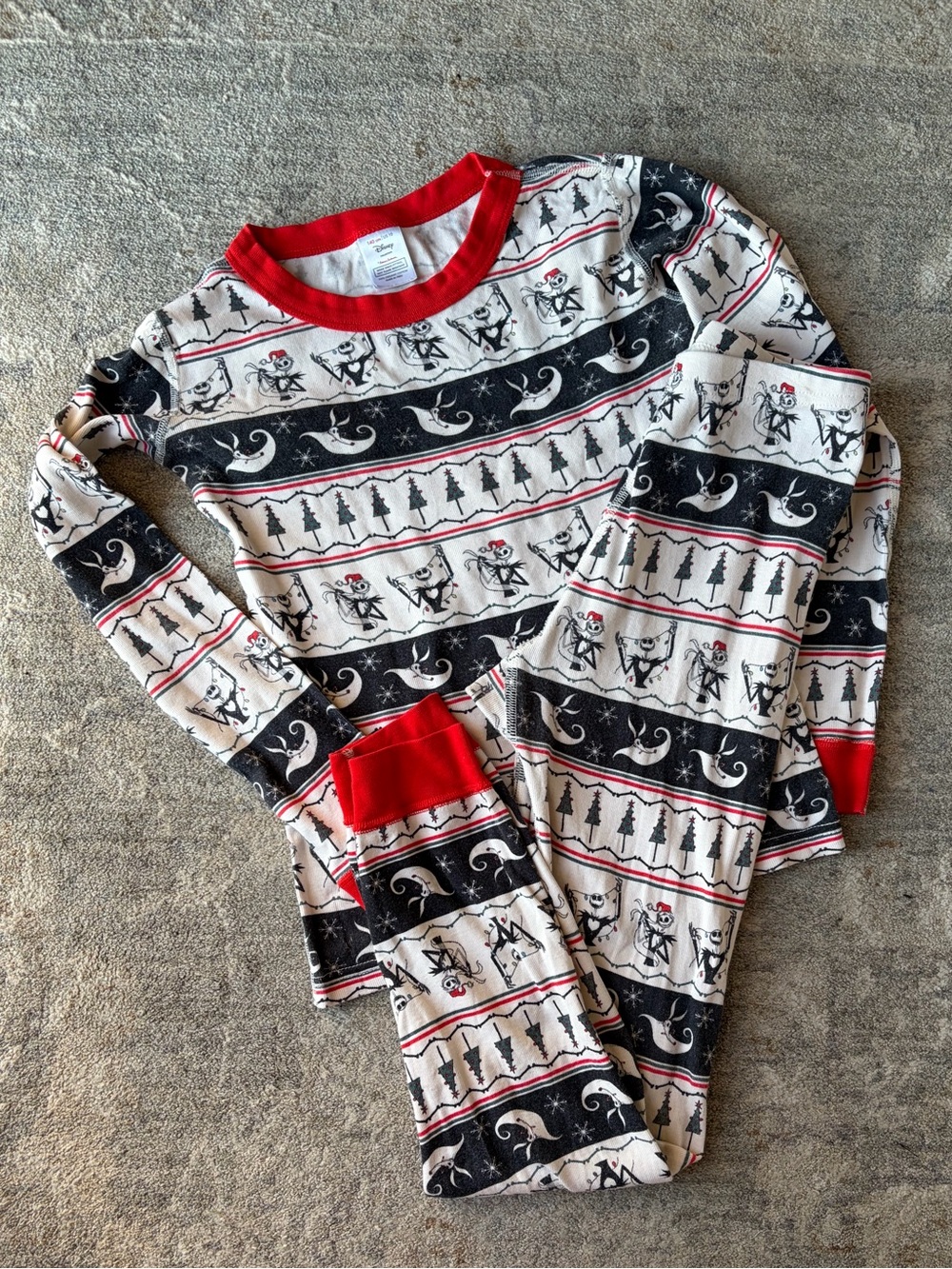 Hanna Andersson Nightmare Before Christmas PJ Long Sleeve Organic Cotton Sz 10